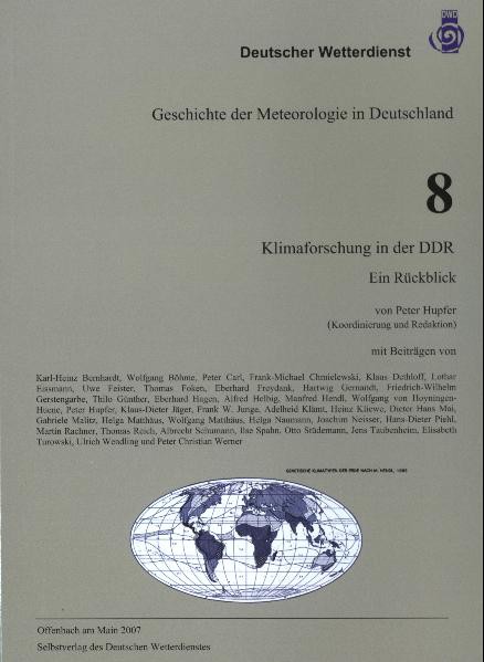 Titelseite der Publikation Klimaforschung in der DDR (Geschichte der Meteorologie Nr. 8)