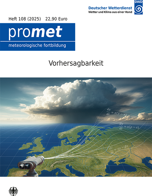 Titelseite der Publikation Promet Heft 108 mit dem Titel Vorhersagbarkeit