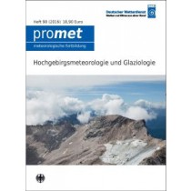 Titelseite der Publikation Hochgebirgsmeteorologie und Glaziologie (Promet, Heft 98)